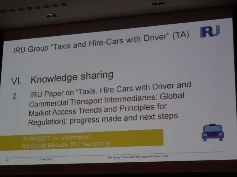 IRU Taxi Group mag.2017, Ginevra